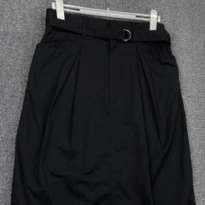 Uniqlo Black Shirt High Rise Midi Cargo Material